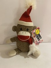 Gemmy Monkey Town Sock Monkey Singing Plush Toy QE 