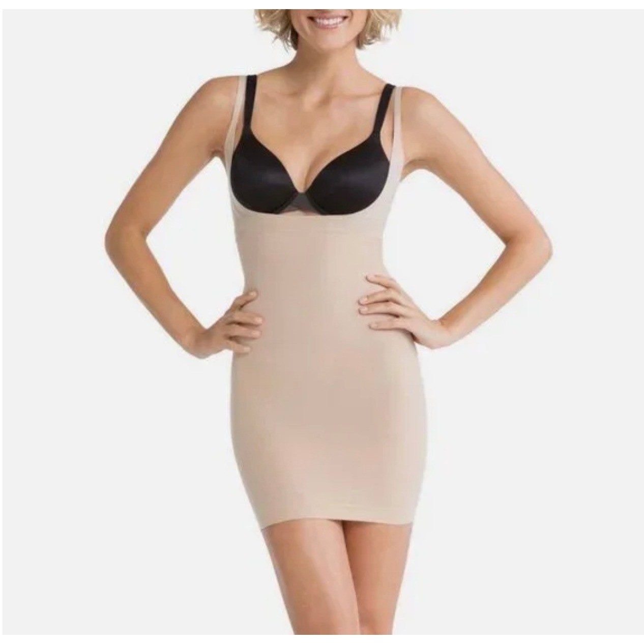 SPANX Simplicity Smoothing Open Bust Full Slip Ca… - image 11