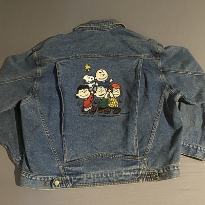 Vintage American Toons Peanuts Jacket Size XL Denim Jean