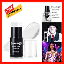 White Face Paint Stick Washable Foundation for Clown Skull Zombie Joker Gothic