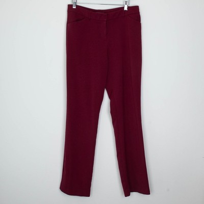 Maurices Womens Straight Leg Career Dress Pants Size 5/6 Red Corpcore Office