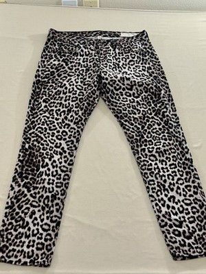 Rag & Bone Boyfriend Snow Leopard Print Womens Pants Size 28
