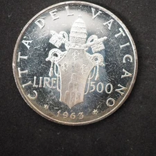 1963   VATICAN   500 LIRE  **NICE COIN** FREE SHIPPING CO391