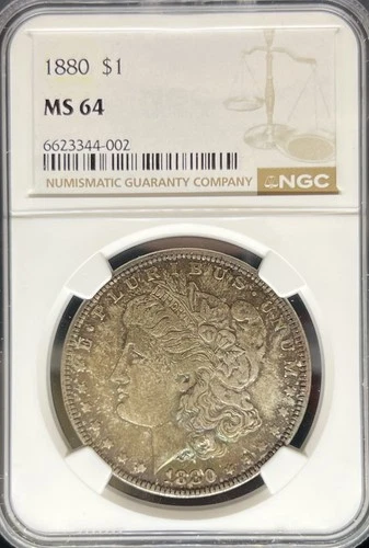 1880 Morgan Dollar MS64 NGC (#PA6623344002)