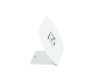 Cal-Mil 23401-4-15 Juno 4.5" x 2"H White Metal Oval Tabletop "Tea" Sign