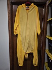 SimZoo Animal Kigurumi Cosplay L Amarillo Vellón Con Capucha Una Pieza Pijama Anime