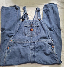 Big Ben Denim Bib Overalls Men's 40x30 Dark Blue Wash Ranch Workwear USA