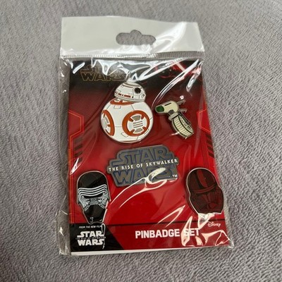 STAR WARS Rise of Skywalker Pin Badge Set (5) | Brass, ~40mm, MIB? Refurbished