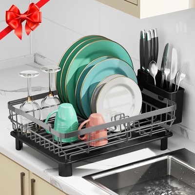 Escurridor De Platos Trastes De Acero Inoxidable Ajustable Para Sobre Fregadero