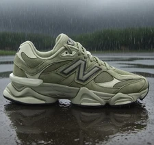 New Balance 9060 Unisex Sneakers, Dark Olive Green U9060ZGD, Running Shoes