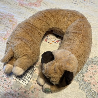 Health Touch Puppy Dog Neck Vibrating Massager Plush Stuffed Animal Pillow Works