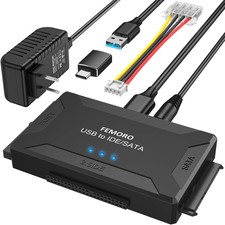 Hard Drive Reader USB 3.0 and Type C to SATA IDE Adapter, External Data
