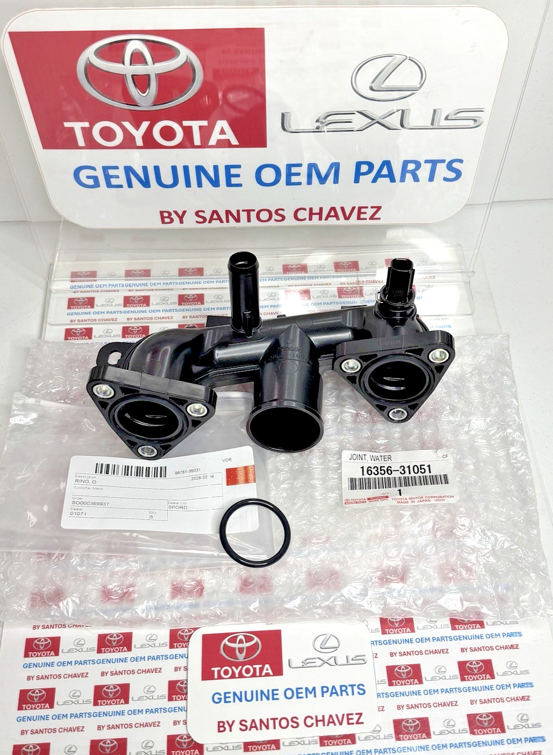 2016-2023 Tacoma Joint, Water By-Pass With O-Ring GENUINE OEM PART 16356-31051