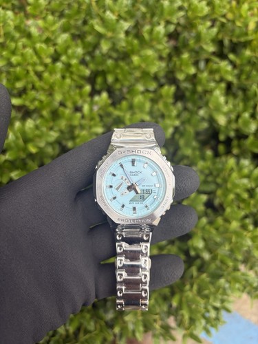Casio G-SHOCK Stainless Steel Analog-Digital Blue Dial Watch 200m