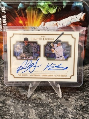 Paul Skenes & Konnor Griffin Dual Auto 20/25 -2026 Onyx Limited-On Card/Blue Ink