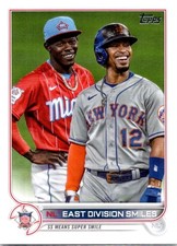 2022 Topps NL East Division Smiles New York Mets/Miami Marlins #98