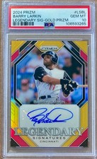 2024 Prizm Barry Larkin Legendary Autograph GOLD PRIZM /10 AUTO PSA 10 GEM MINT