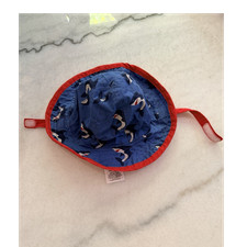 Pottery Barn Kids Sun Hat 3-6 Months Blue Red 100 Cotton Shark Print Strap