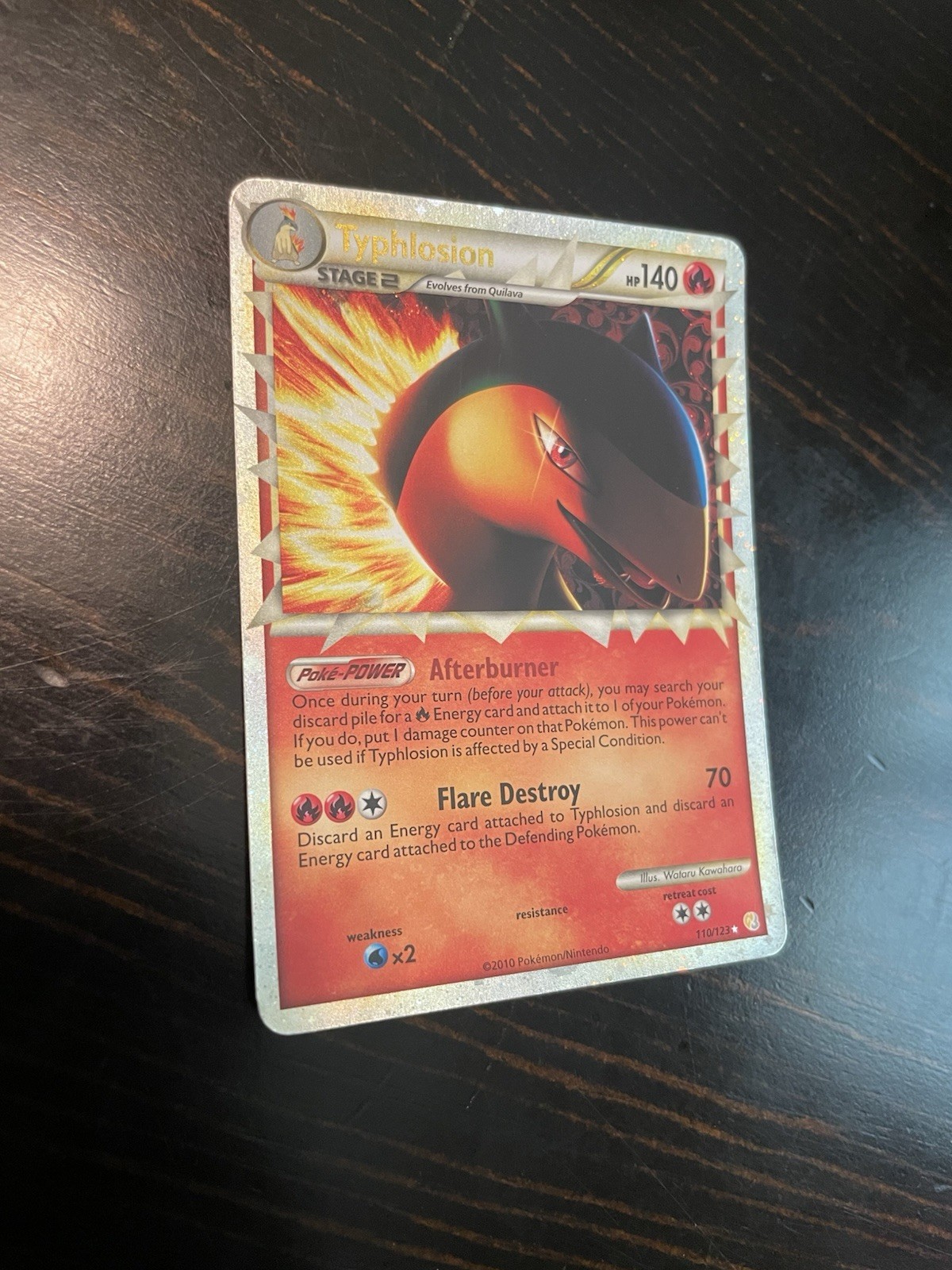 Pokemon HeartGold & SoulSilver Typhlosion Prime 110/123 Holo Rare, NM