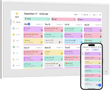 Smart Digital Calendar,10.1"Hd Touchscreen Electronic Desk Calendar  Chore Char