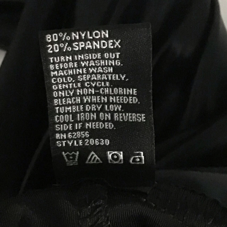 HUE Women’s S Black Faux Leather Leggings Stretch Mid Rise Nylon Spandex NWOT - Image 3 of 4