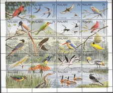 Malawi - Courrier Yvert 589/608 ** MNH Faune - Oiseaux