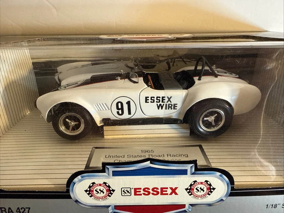 #91 Essex Wire Shelby 眼镜蛇 427 1/18 ERTL 小册子玻璃纸顶部有切片 — 第 3/4 张图片