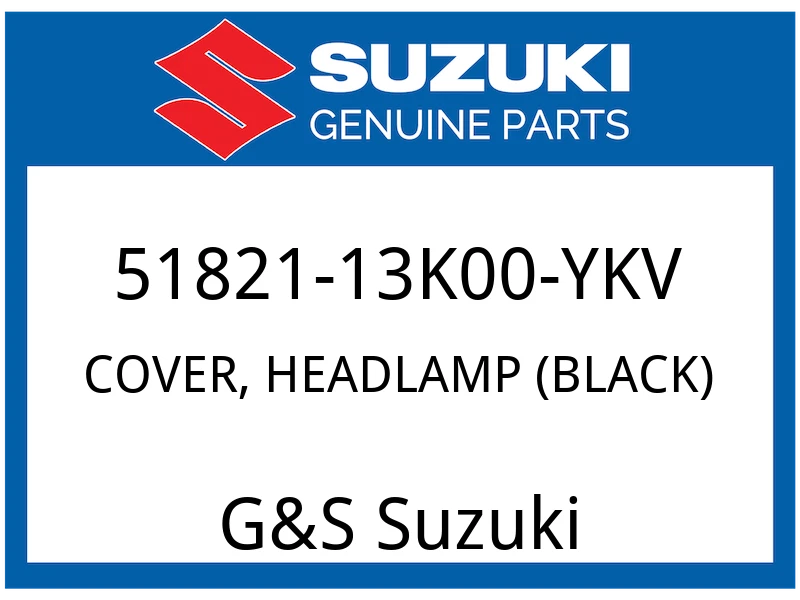 COVER, HEADLAMP (BLACK) *{FOR YKV}*