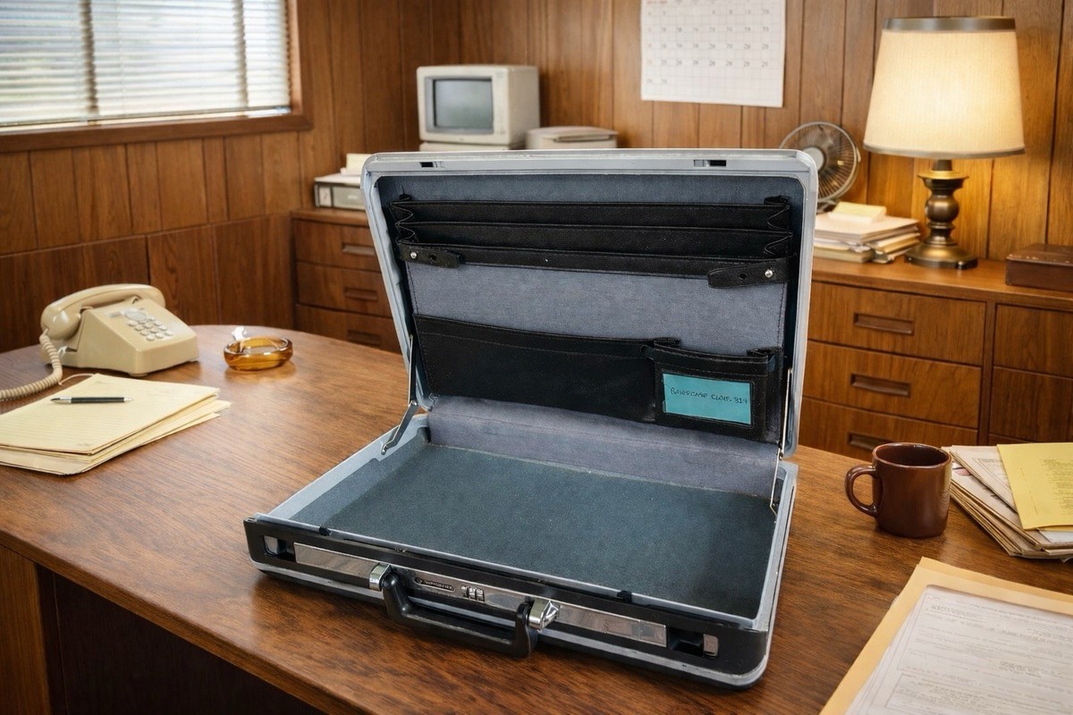 🍊Vintage 1970s Samsonite Black Business Carrying Briefcase w