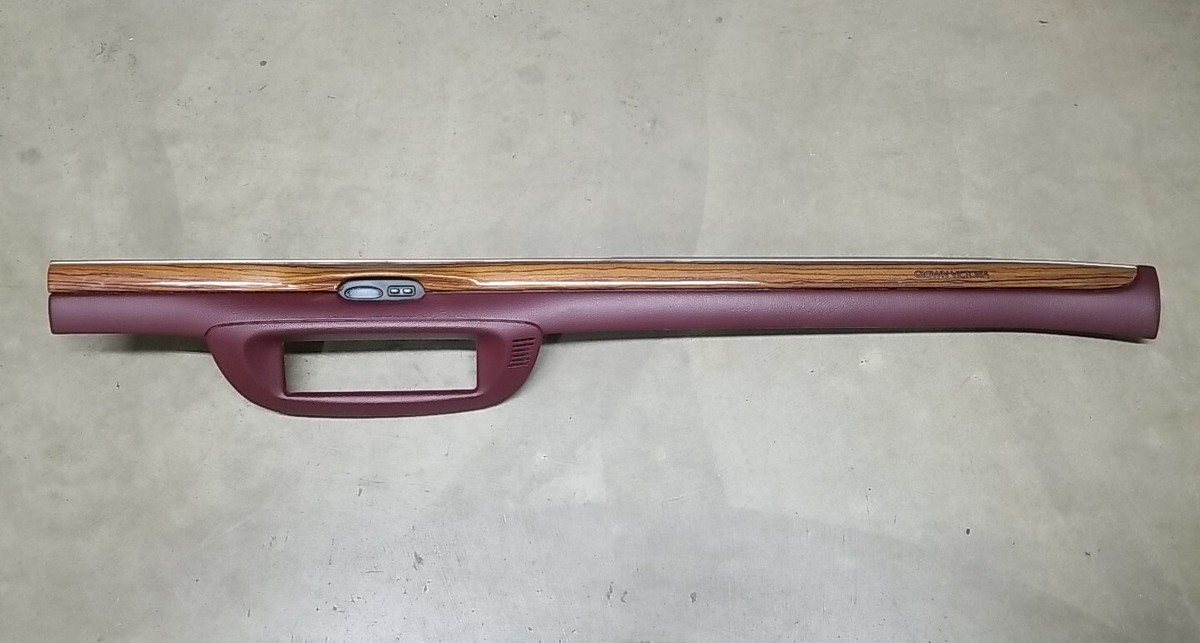 1992-1997 Ford Crown Victoria Dash Panel Clock Bezel Trim BURGUNDY