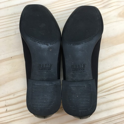 Munro American Shoes Womens 8.5 M Square Toe Pumps Heels Black Fabric Slip On - Picture 10 of 17