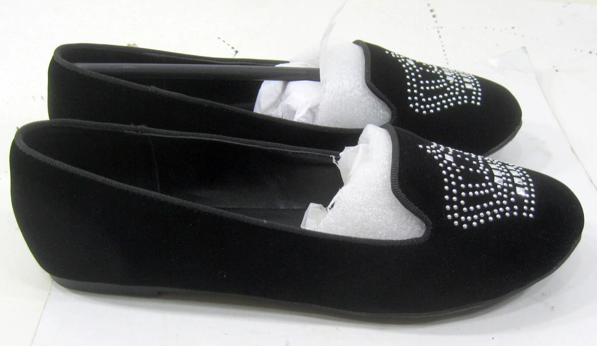 Black flats with silver studs 2025