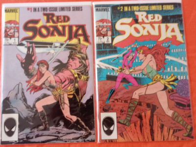 Marvel Comics Red Sonja Movie Adaptation #1 & #2 Complete Set Lot 1985