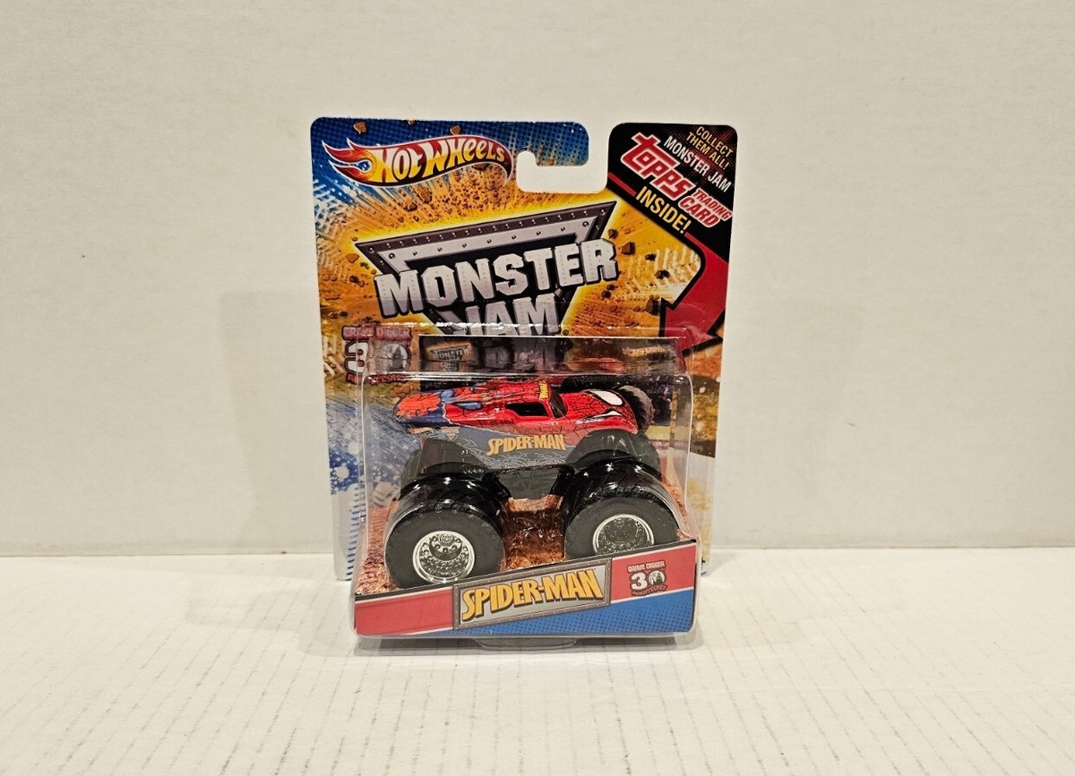 激レア！2002年 ホットウィール ・モンスタージャム・スパイダーマン 1/64 Hot wheels Monster jam Spider-Man Topps trading card 2012