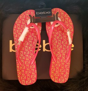 bebe flip flops rhinestone