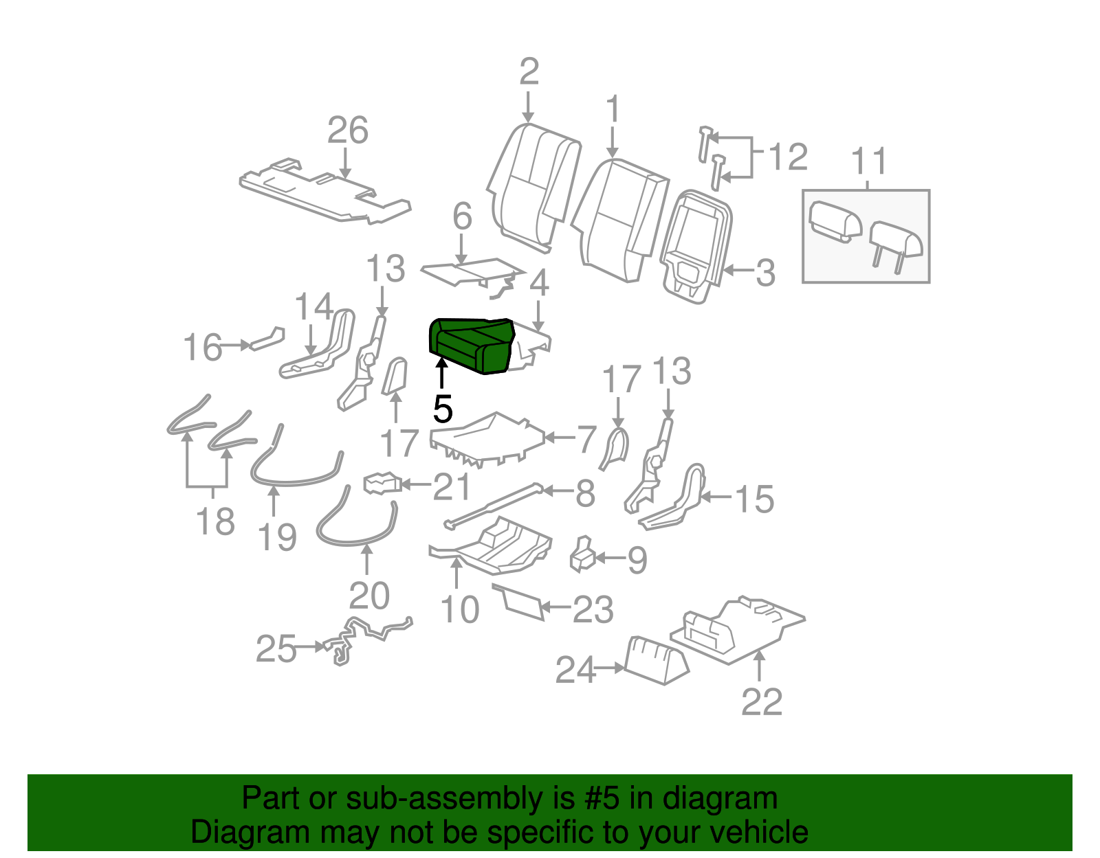 Genuine GM Seat Cover 25863605 eBay