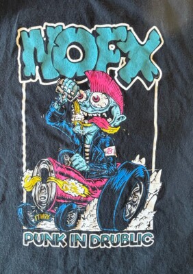 NOFX Punk In Drublic 2017 Concert Tour Band Double Sided Shirt Sz