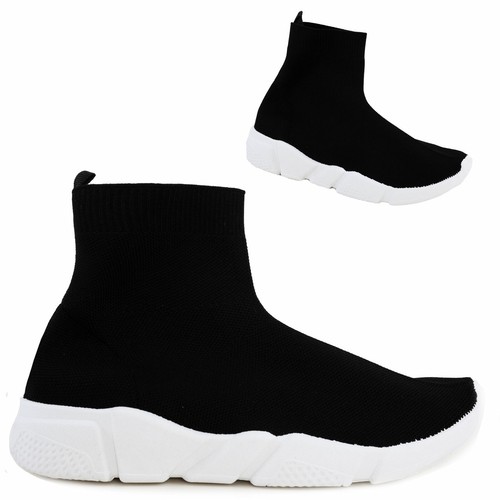 Scarpe uomo calzino elasticizzato sport tessuto elastico sneakers casual  NK368 | eBay