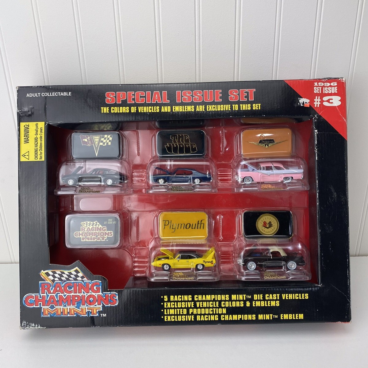 レア！！！1996 レーシングチャンピョン　スペシャルセット 1996 RACING CHAMPIONS SPECIAL ISSUE SET #3 DIECAST 5 CAR SET