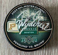 TOMAS NOSEK SIGNED AUTOGRAPH BOSTON BRUINS 2023 WINTER CLASSIC PUCK wEXACT PROOF