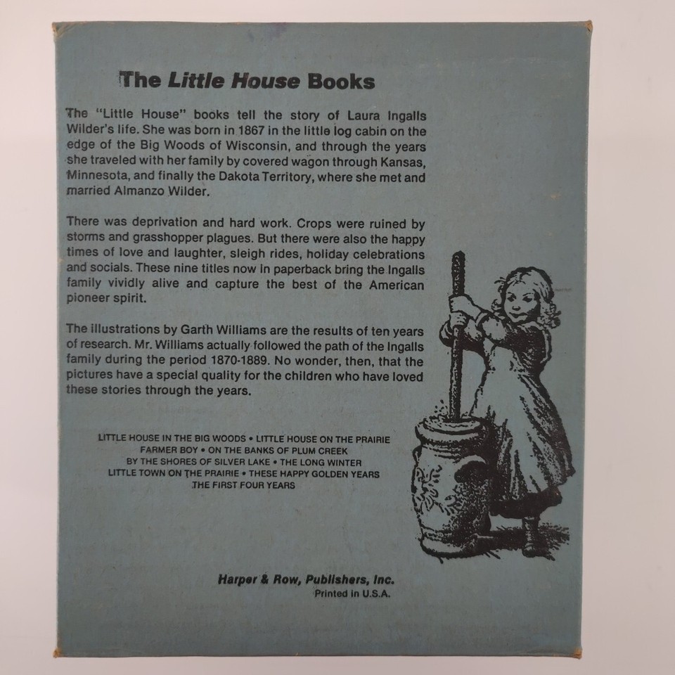 Little House on the Prairie 9 Blue Book Box Set Laura Ingalls Wilder 1971 eBay