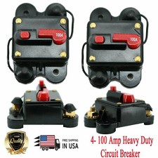 4x 100 Amp Circuit Breaker Replace Fuse Holder Car Marine Stereo Fuse 12V