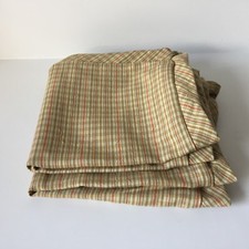 2 Lillian August Throw Pillow Covers 19 in. Square Brown Stripe with Ruffle Edge