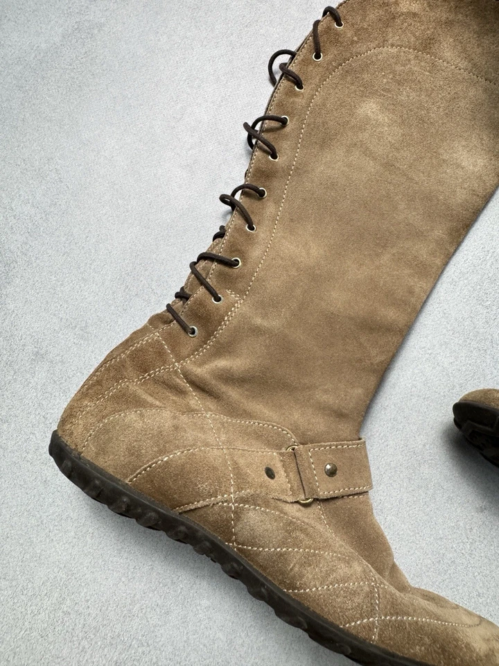 Bota de mujer vintage Y2K Geox Racing Avant Garde beige talla 40 EE. UU. 10 Foto 3 de 4