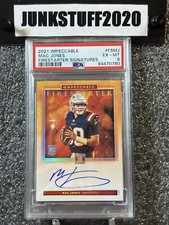 2021 Impeccable Firestarter Mac Jones Auto PSA /50 Rookie On Card SSP 6 Ex-Mint