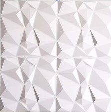 White Geometric 3D Wall Panels, in Various Packs
