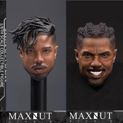2 heads MAXNUT STUDIO K.MONGER 1/6 Head Sculpt Black Panther Inverse Leopard