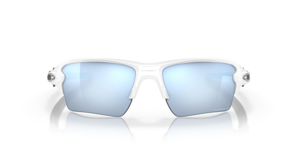 Oakley Flak 2.0 XL Polished White/Prizm Deep Water Polarized Men's