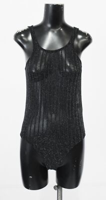 Asos Design Unisex Adults Sheer Glitter Mesh Muscle Bodysuit LB3