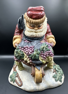 SANTA LITTLE OLDE WINEMAKER BY PEGGY ABRAMS & TOM HEROLD SCULPTURE